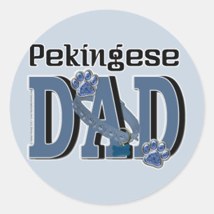 Pekingischer VATER Runder Aufkleber