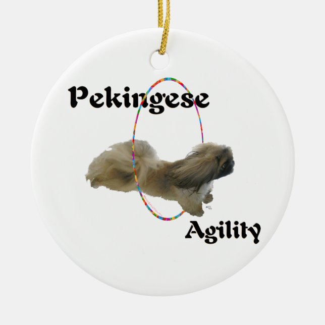 Pekingisches Agility Keramikornament (Vorne)