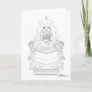 Pékinois Céleste Avec Carte de Compagnon de Maison