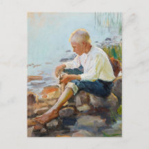 Pekka Halonen, Boy on the shore CC0741 Finnland