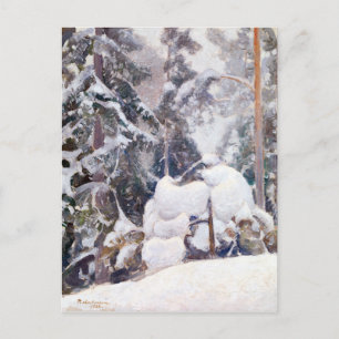 Pekka Halonen Winterlandschaft Postkarte