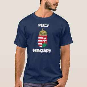 Peks, Ungarn mit Wappen T-Shirt