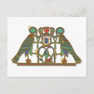 Pektorale des ägyptischen Gottes Horus Postkarte