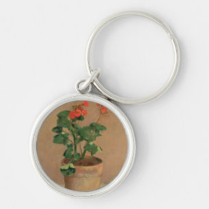 Pelargonien in einem Topf, c.1905 (Öl auf Schlüsselanhänger