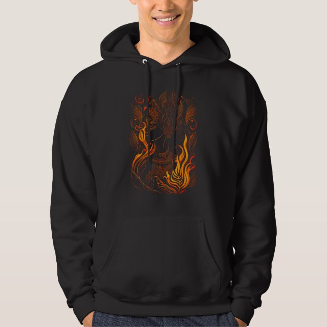 Pele Polynesian Mythology Goddess of Volcanoes Haw Hoodie (Vorderseite)