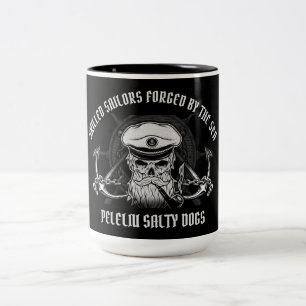 PELELIU FÄHIGE SAILOREN / SALTY HUNDE ZWEIFARBIGE TASSE