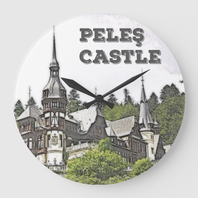 Peles Schloss Große Wanduhr (Vorderseite)