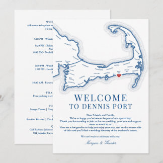 Pelham House Hochzeitswochenende Itinerary Willkom Dankeskarte