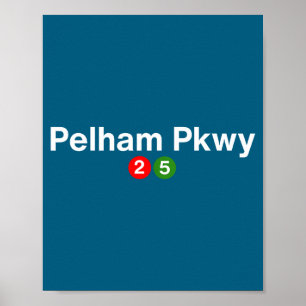 Pelham Parkway New York Subway-Station Stopp Bronx Poster