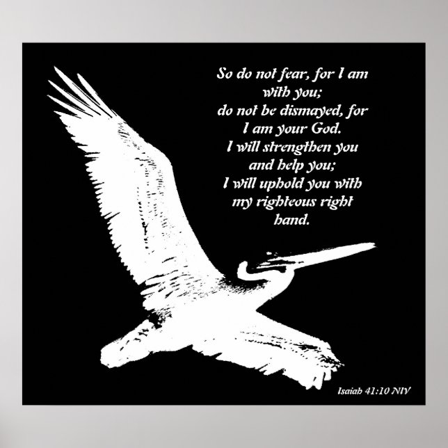 Pelican Art Isaiah 41:10 Print Poster (Vorne)