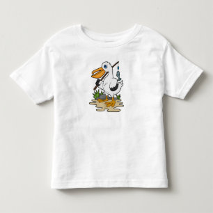 Pelican as Fisher mit Angelstab & Fisch Kleinkind T-shirt
