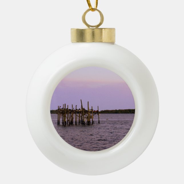 Pelican Bar Keramik Kugel-Ornament (Vorderseite)