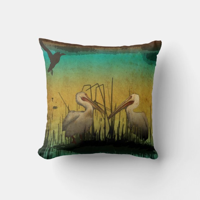 Pelican Bird Kissen (Vorderseite)
