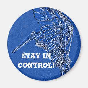 Pelican, Blue Art_ Magnet