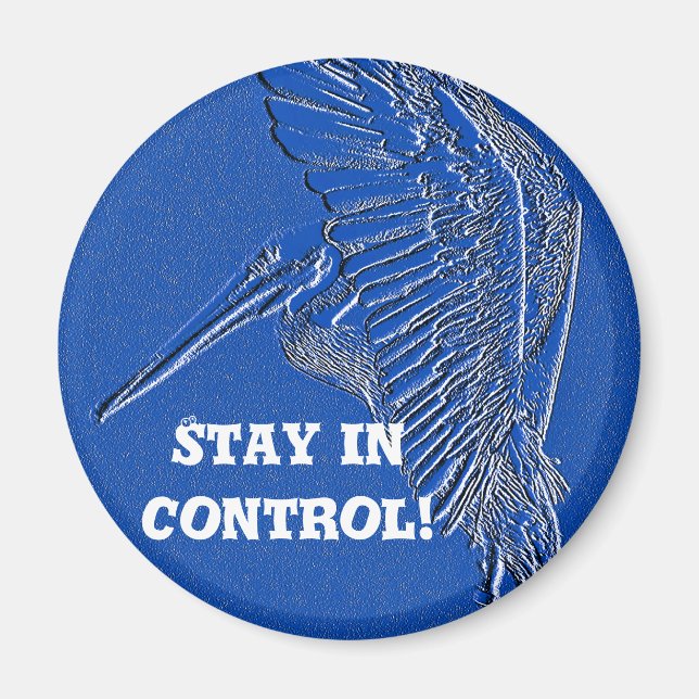 Pelican, Blue Art_ Magnet (Vorne)