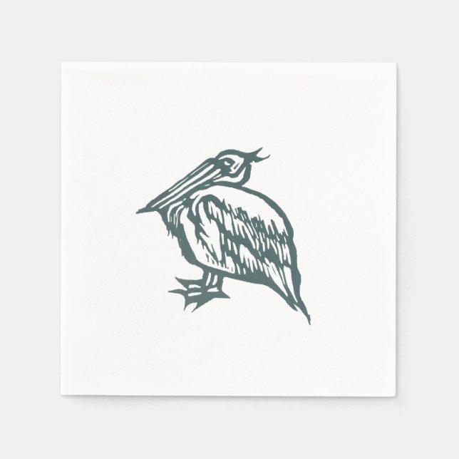 Pelican Cocktail Napkin Serviette (Vorderseite)