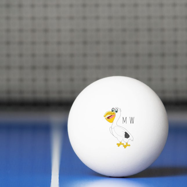 Pelican Design Mit Monogramm Tischtennisball (Netto)