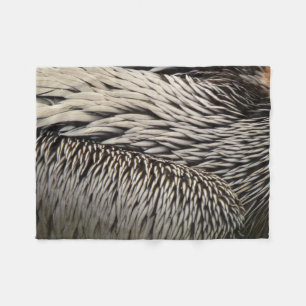 Pelican Feathers Abstrakt Nature Fotografy Fleecedecke