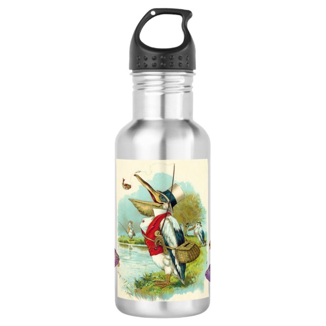PELICAN FISHING EDELSTAHLFLASCHE (Vorderseite)