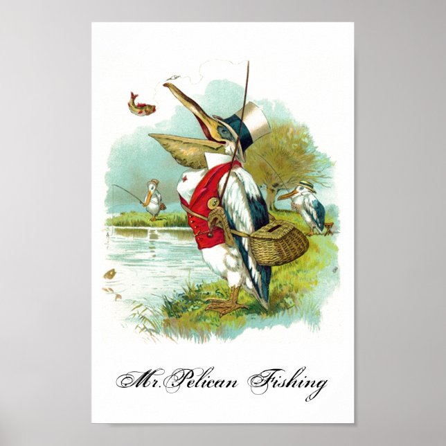 PELICAN FISHING POSTER (Vorne)