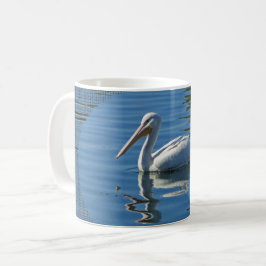 Pelican Floating Calm Blue Water Large Wild Bird Kaffeetasse