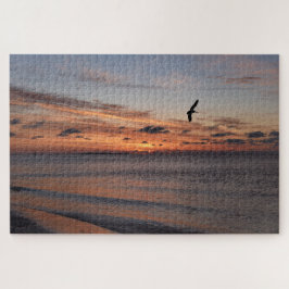 Pelican Flying at Sunrise, Dauphin Island, Alabama