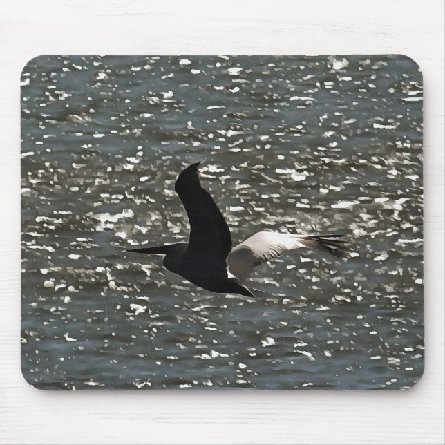 Pelican Flying Over Shimmering Lake Bafa Mousepad (Vorne)