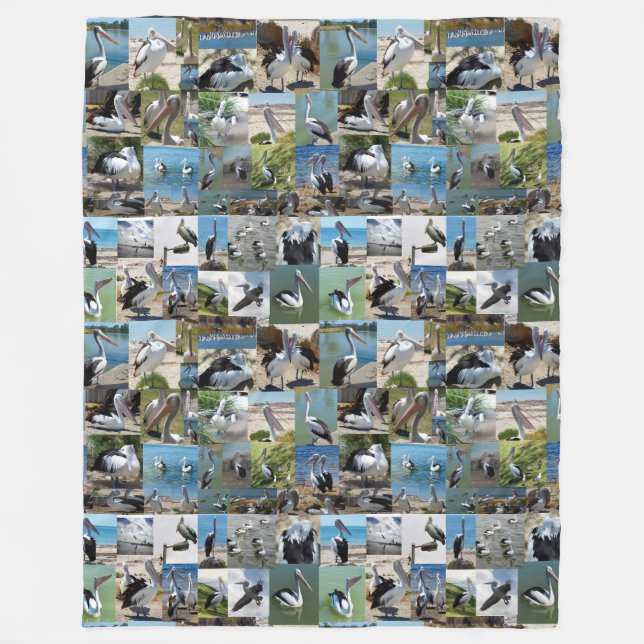 Pelican Foto Collage, Fleecedecke (Vorderseite)