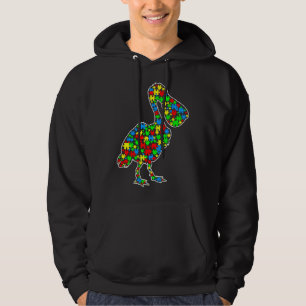 Pelican Funny Puzzle Animes Autismus Bewusstsein Hoodie