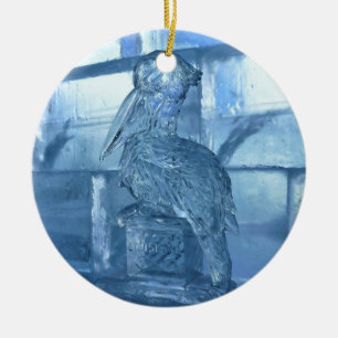 Pelican Ice Sculpture, Quebec, Kanada Keramik Ornament