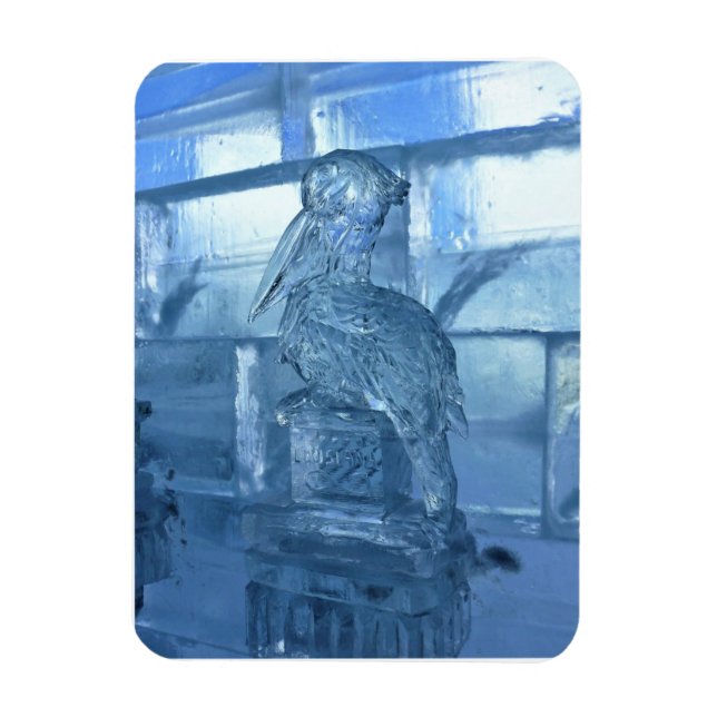 Pelican Ice Sculpture, Quebec, Kanada Magnet (Vertikal)