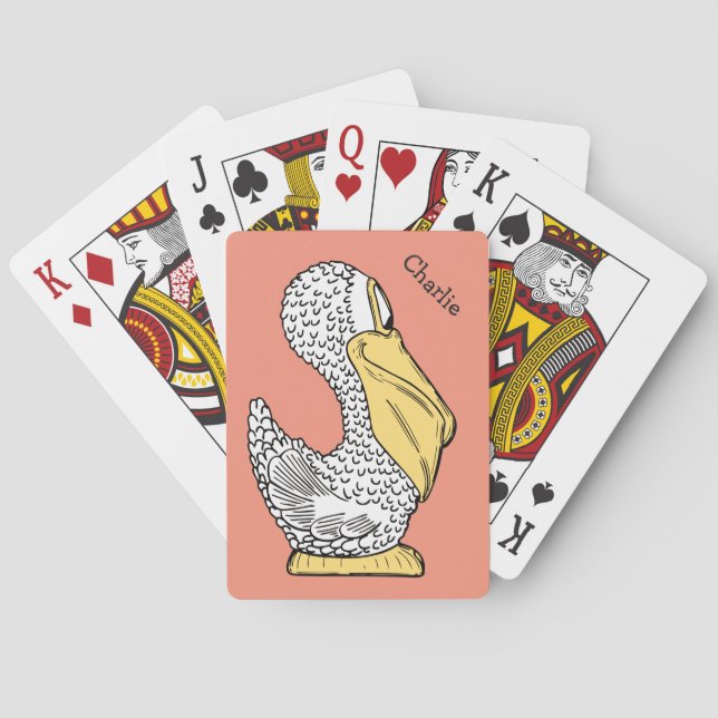 Pelican Illustrator individuelle Name Spielkarten (Rückseite)