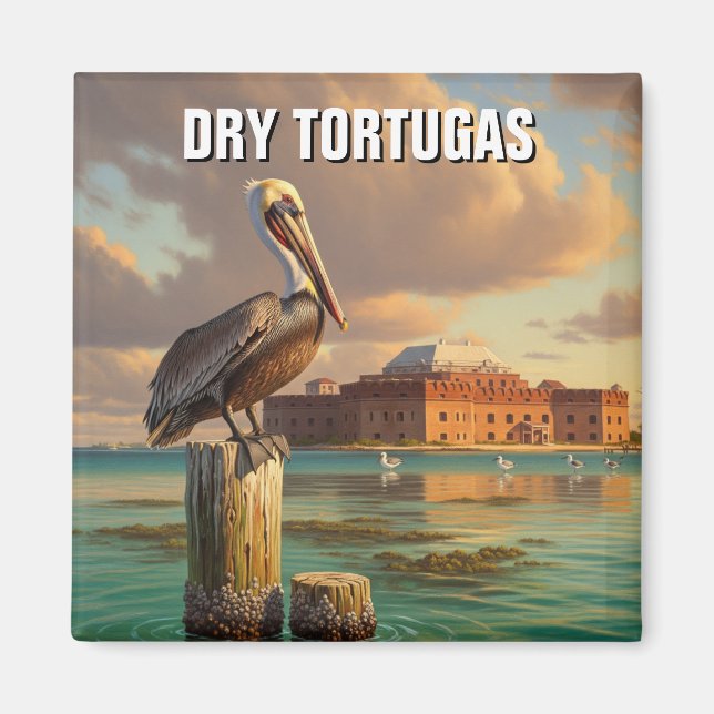 Pelican in Dry Tortugas National Park Magnet (Vorne)