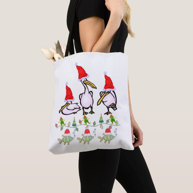 Pélican Joyeux Noël Sacs fourre-tout femmes (De près)