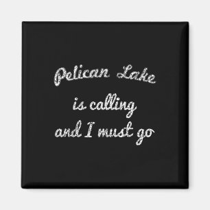 Pelican Lake Minnesota Lustiger Angel Camping Somm Magnet
