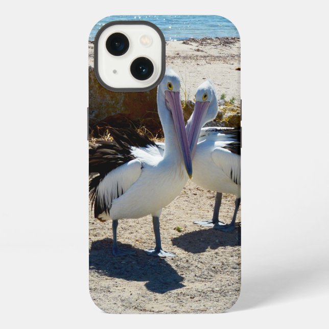 Pelican Liebe, iPhone 13 Case Hülle (Rückseite)