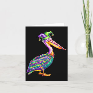 Pelican Mardi Gras Carnival Animal Lover Mens Wome Karte