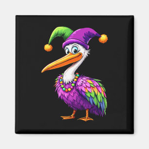 Pelican Mardi Gras Carnival Jazz Magnet