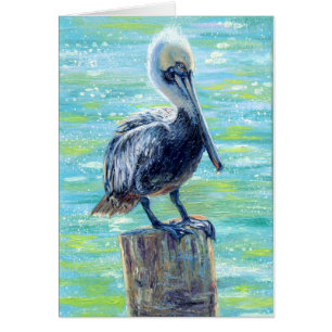 "Pelican on a Pole" Blankokarte