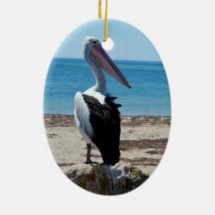 Pelican On Beach Rock, Keramikornament