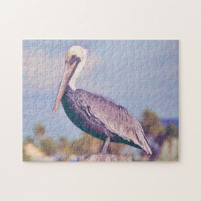 Pelican Painting Bird Art Puzzle (Horizontal)