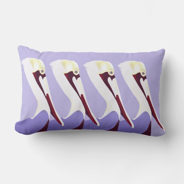 Pelican Pelicans Lumbar Pillow Lendenkissen (Vorderseite)