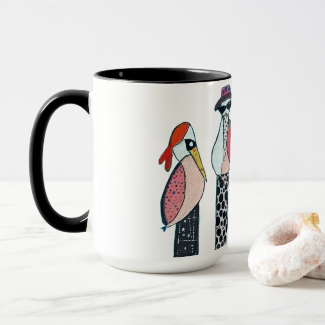 Pelican Perch Mug Tasse (Mit Donut)