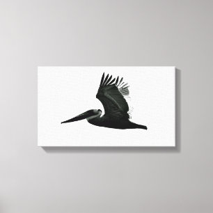 Pelican Print - "In Flight" Leinwanddruck