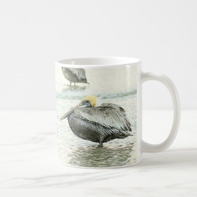 Pelican Relax am Strand von Florida Sandy Kaffeetasse (Rechts)