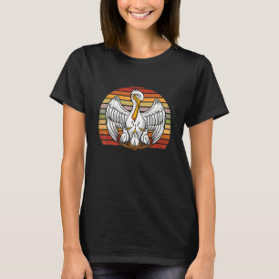 Pelican Retro Vintag Sunset Pelican Chicks Animal T-Shirt