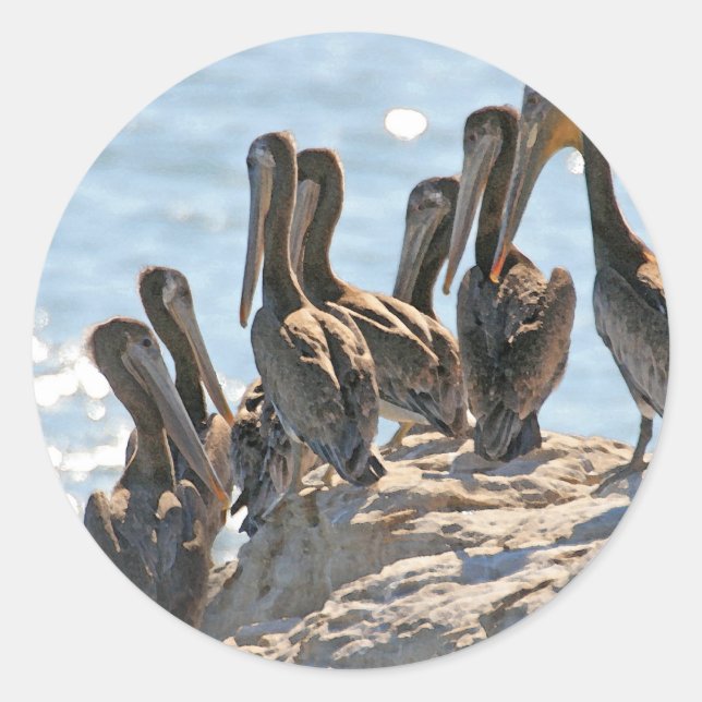 Pelican Rock Runder Aufkleber (Vorderseite)
