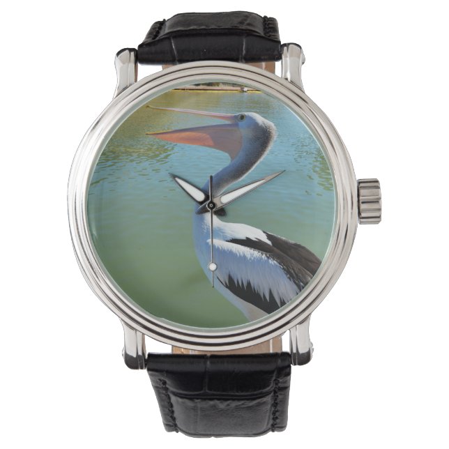 Pelican Singing A Song Armbanduhr (Vorderseite)