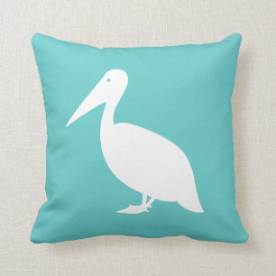 PELICAN SUR coussin bleu turquoise