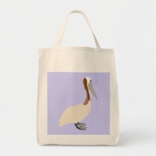 Pélican sur le sac blanc